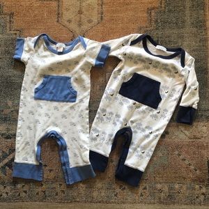 Feather Baby onesies 9-12 month boat/cloud prints